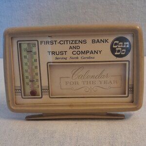 VTG "First Citizens" Calendar and Thermometer, Advertising